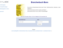 Tablet Screenshot of cylex-branchenbuch-bonn.de